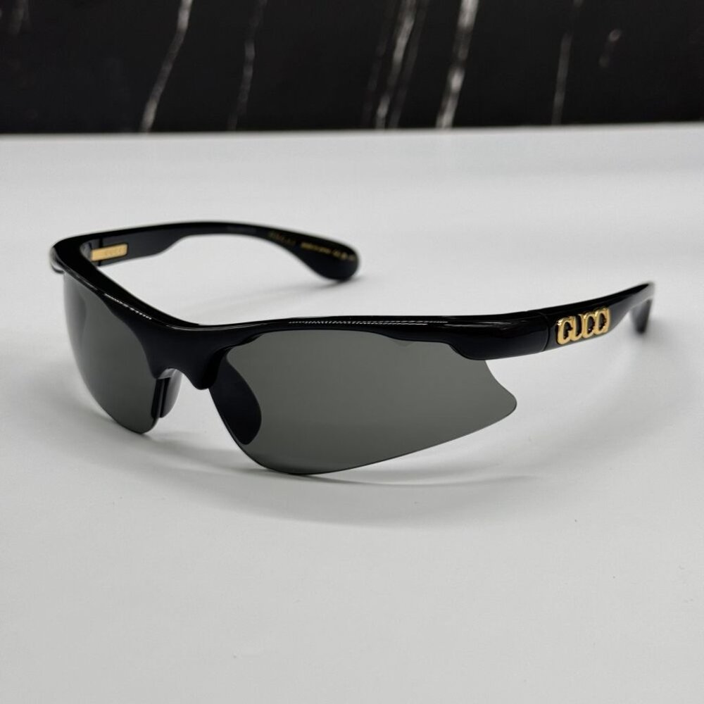 NEW GG1774S 006 GUCCI BLACK GREY MASK UNISEX GUCCI SUNGLASSES - Picture 3 of 11